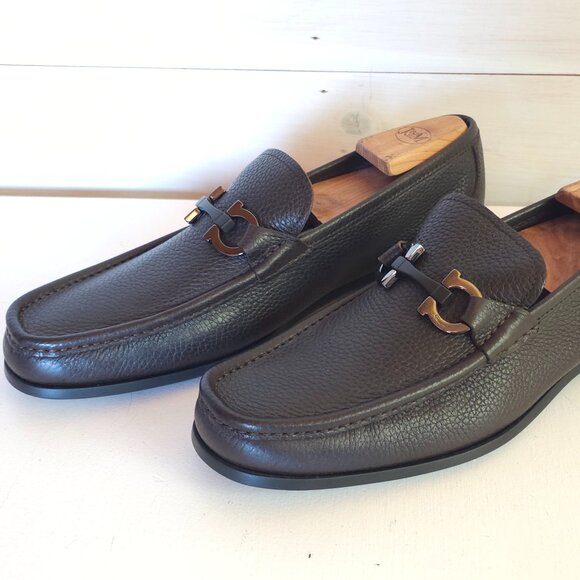 New ! Salvatore Ferragamo Men's Leather Shoes with Cedar Shoe trees- 9 - Picture 1 of 10